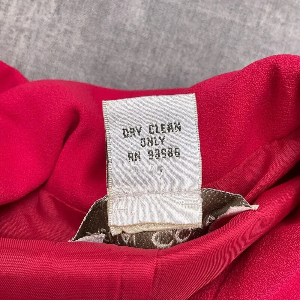 Casual Corner Skirt Suit Women 4/28W‎ Red 2pc Classic Career Party Formal VTG